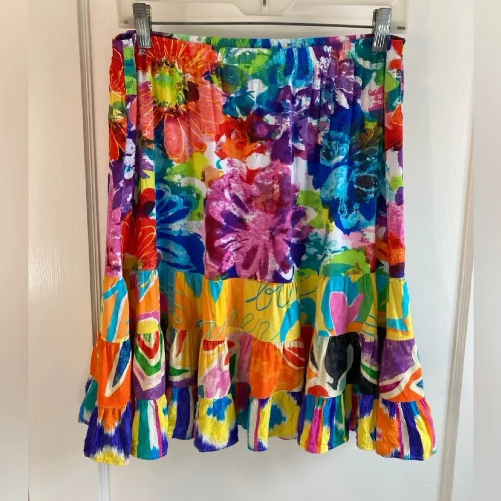 Jams World XL Hattie Skirt in Hawaiian Calypso Print - Picture 3 of 7